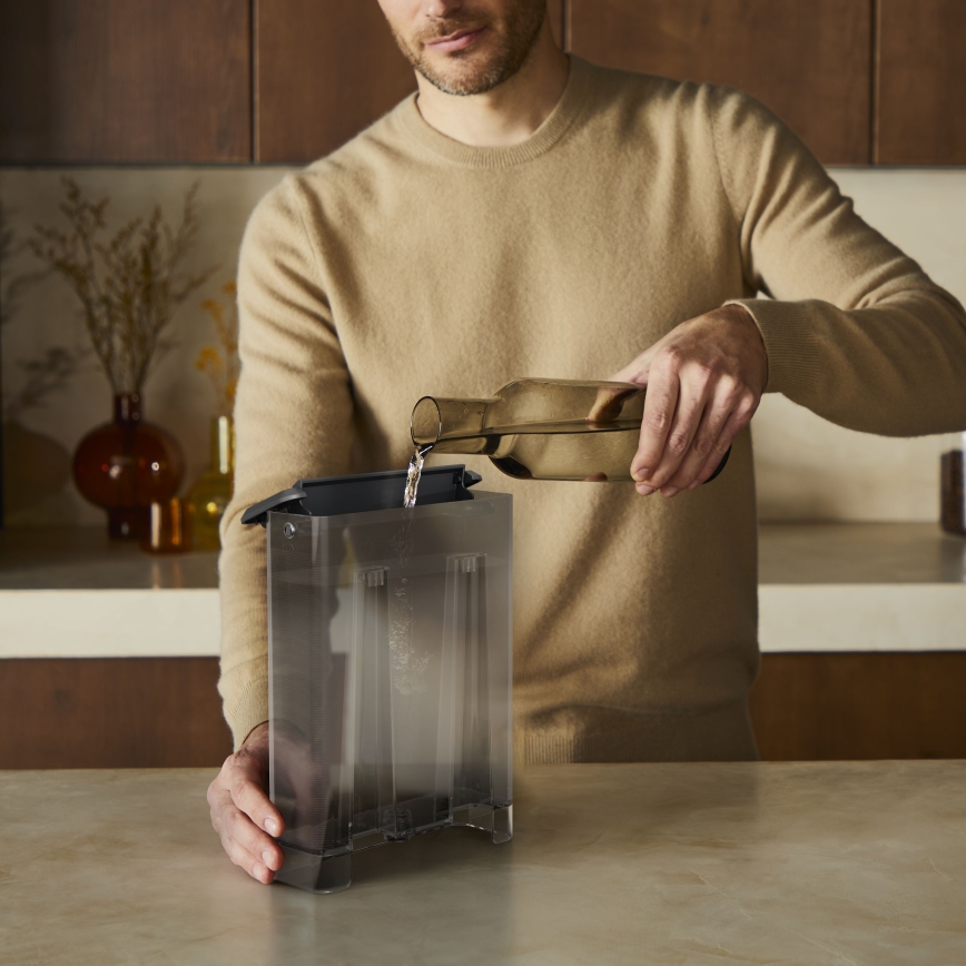 Krups - Kaffemaskin med spak för två muggar AUTHENTIC 1450W/230V grå