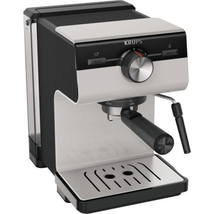 Krups - Kaffemaskin med spak för två muggar AUTHENTIC 1450W/230V grå
