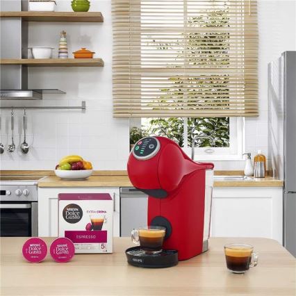 Krups - Kapsel kaffemaskin NESCAFÉ DOLCE GUSTO GENIO S PLUS 1500W röd