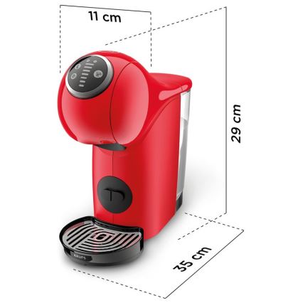 Krups - Kapsel kaffemaskin NESCAFÉ DOLCE GUSTO GENIO S PLUS 1500W röd