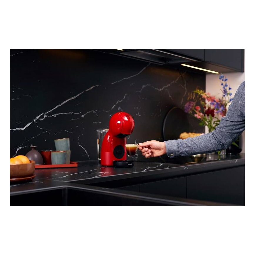 Krups - Kapsel kaffemaskin NESCAFÉ DOLCE GUSTO PICCOLO XS 1600W röd