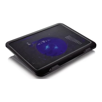 Kylplatta för laptop 1x fläkt 1xUSB svart