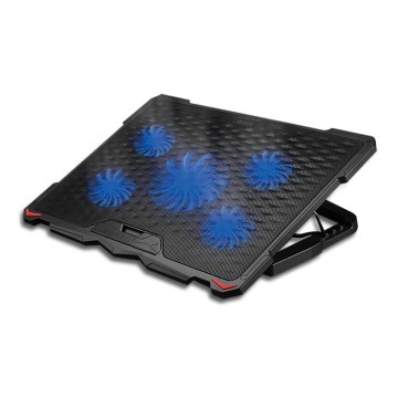 Kylplatta för laptop 5x fläkt 2xUSB svart