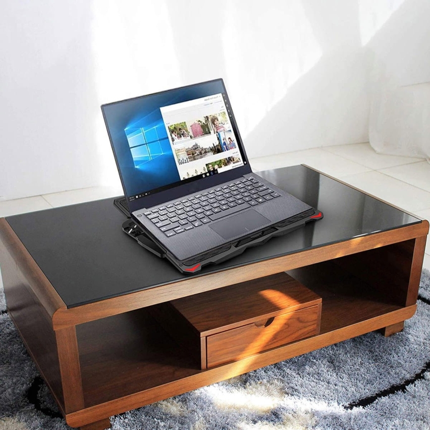 Kylplatta för laptop 5x fläkt 2xUSB svart