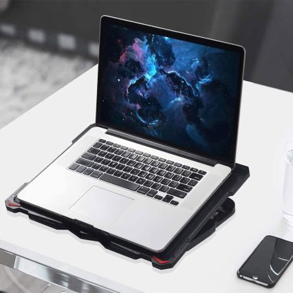 Kylplatta för laptop 5x fläkt 2xUSB svart