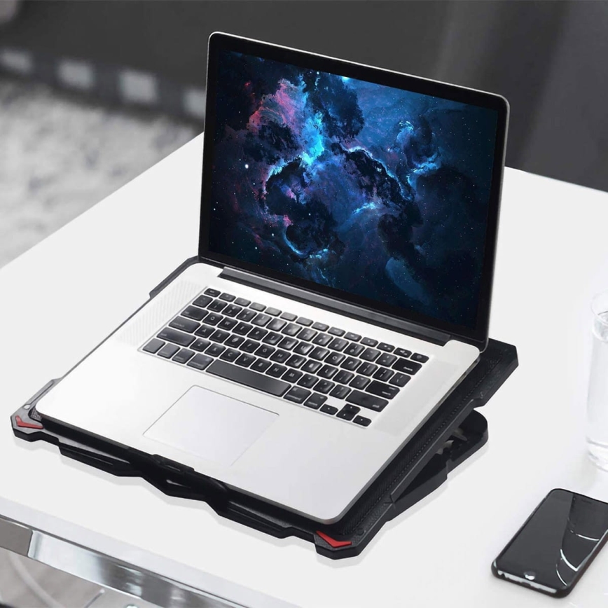 Kylplatta för laptop 5x fläkt 2xUSB svart