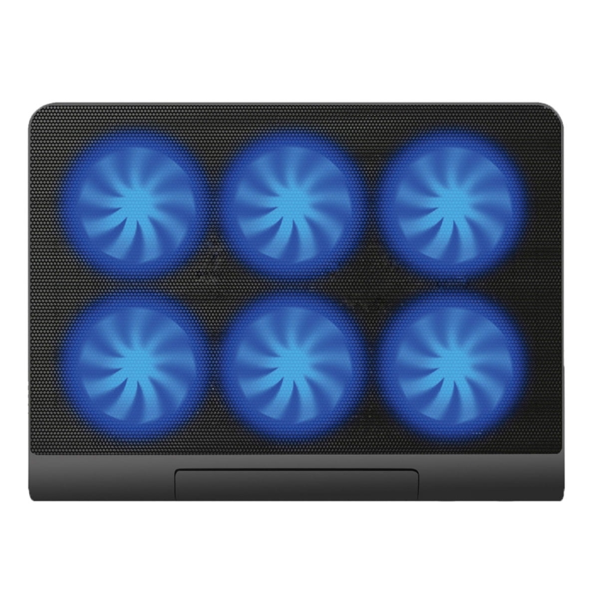 Kylplatta för laptop 6x fläkt 2xUSB svart