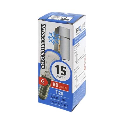 Kylskåpsglödlampa T25 E14/15W/230V 2700K