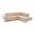 L-formad hörnbäddsoffa i skin SALERNO II rätt beige