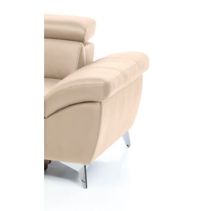L-formad hörnbäddsoffa i skin SALERNO II vänster beige