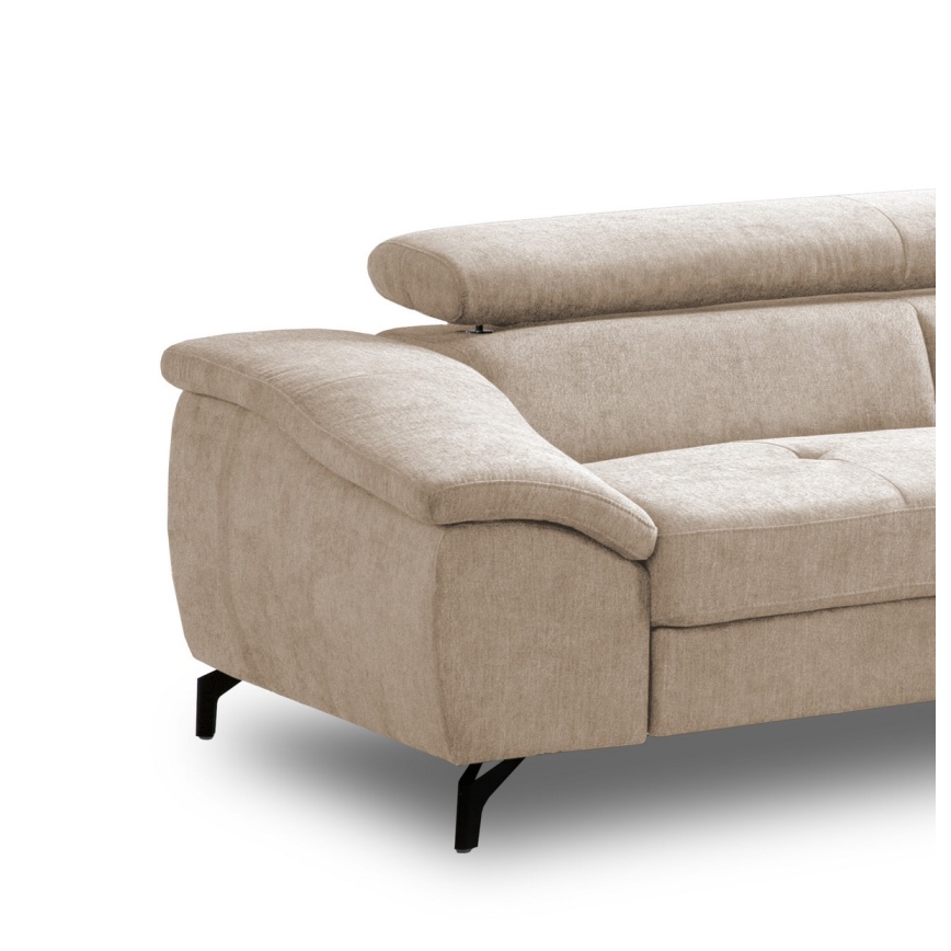 L-formad hörnbäddsoffa med förvaringsutrymme BRESCIA rätt beige