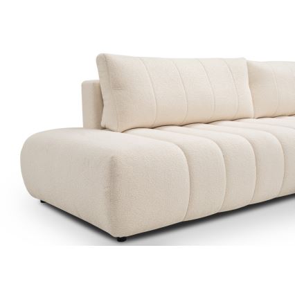 L-formad hörnbäddsoffa med förvaringsutrymme DESIO rätt beige