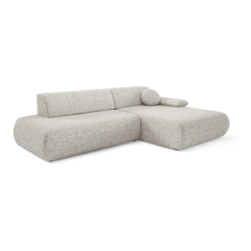 L-formad hörnbäddsoffa med förvaringsutrymme PRATO rätt beige