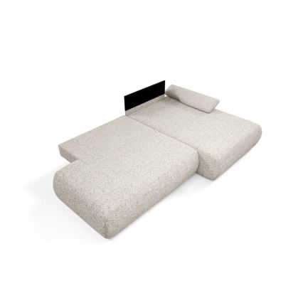 L-formad hörnbäddsoffa med förvaringsutrymme PRATO rätt beige
