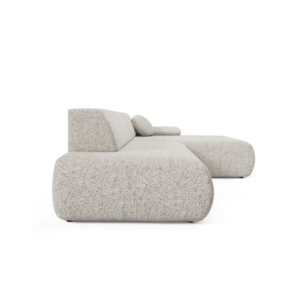 L-formad hörnbäddsoffa med förvaringsutrymme PRATO rätt beige