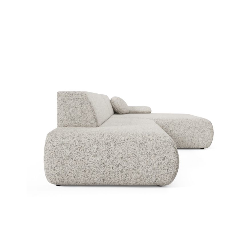 L-formad hörnbäddsoffa med förvaringsutrymme PRATO rätt beige