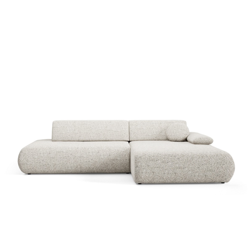 L-formad hörnbäddsoffa med förvaringsutrymme PRATO rätt beige