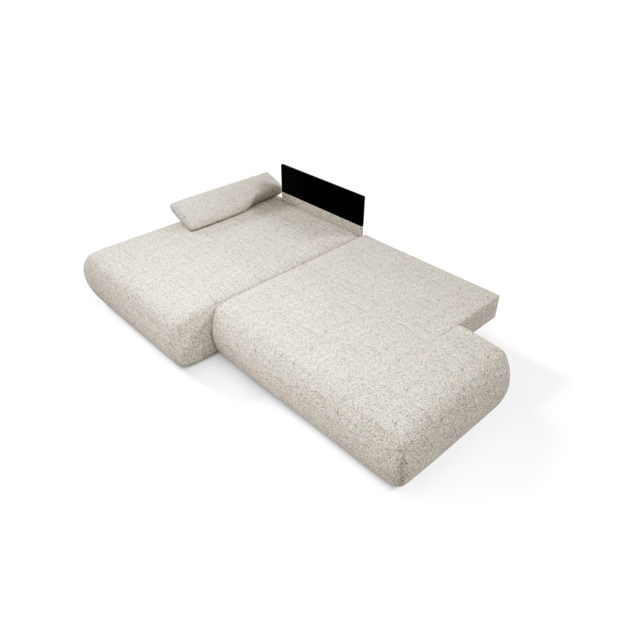 L-formad hörnbäddsoffa med förvaringsutrymme PRATO vänster beige