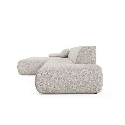 L-formad hörnbäddsoffa med förvaringsutrymme PRATO vänster beige