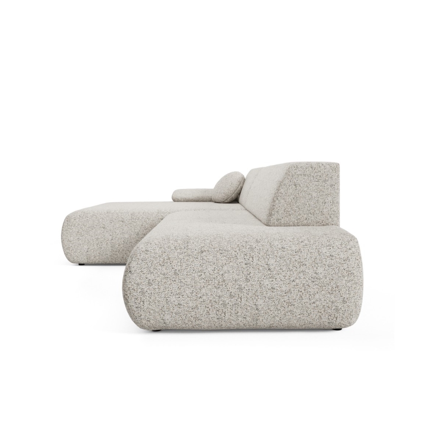 L-formad hörnbäddsoffa med förvaringsutrymme PRATO vänster beige
