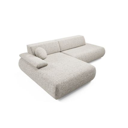 L-formad hörnbäddsoffa med förvaringsutrymme PRATO vänster beige