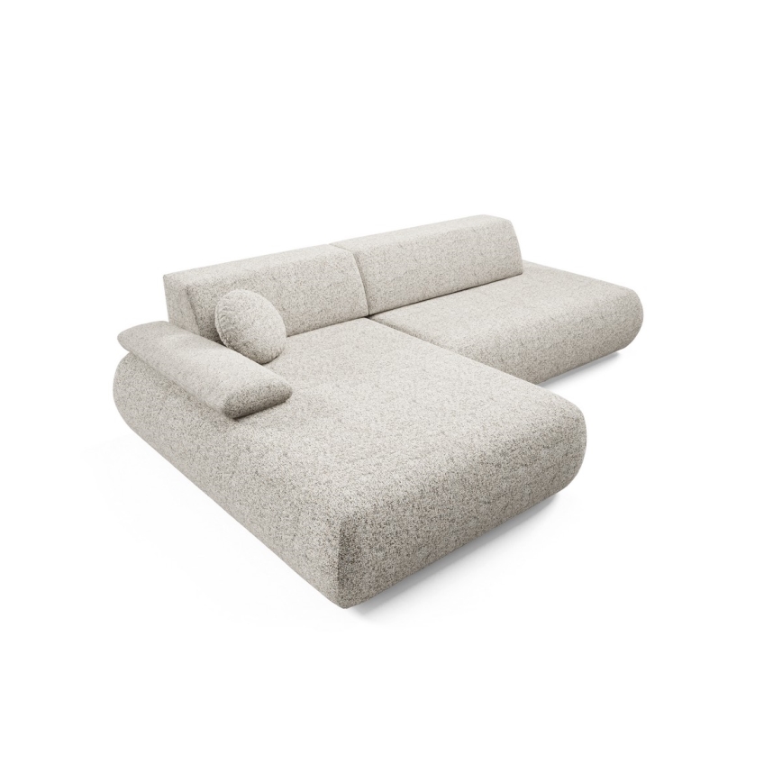L-formad hörnbäddsoffa med förvaringsutrymme PRATO vänster beige