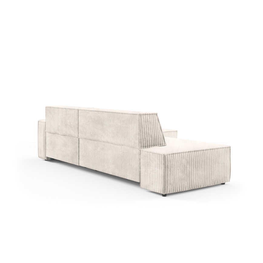 L-formad hörnbäddsoffa med förvaringsutrymme TERAMO rätt beige