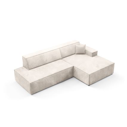 L-formad hörnbäddsoffa med förvaringsutrymme TERAMO rätt beige