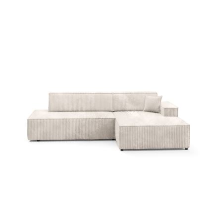 L-formad hörnbäddsoffa med förvaringsutrymme TERAMO rätt beige