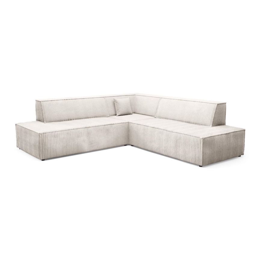 L-formad hörnbäddsoffa med förvaringsutrymme TERAMO rätt beige