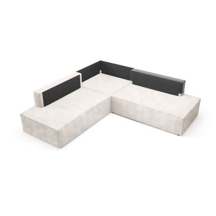 L-formad hörnbäddsoffa med förvaringsutrymme TERAMO rätt beige