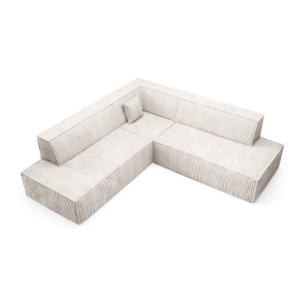 L-formad hörnbäddsoffa med förvaringsutrymme TERAMO rätt beige