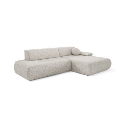 L-formad hörnsoffa med bäddfunktion och förvaringsutrymme PRATO, höger, beige