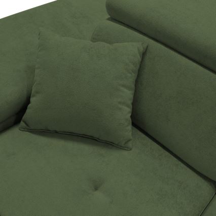 L-formad klädd bäddsoffa hörn lounge-svi CASTELO vänster grön