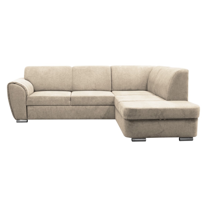 L-formad klädd bäddsoffa hörn lounge-svi SERPA rätt beige