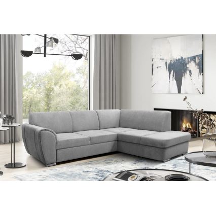 L-formad klädd bäddsoffa hörn lounge-svi SERPA rätt grå