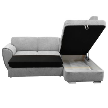 L-formad klädd bäddsoffa hörn lounge-svi SERPA rätt grå