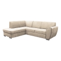 L-formad klädd bäddsoffa hörn lounge-svi SERPA vänster beige