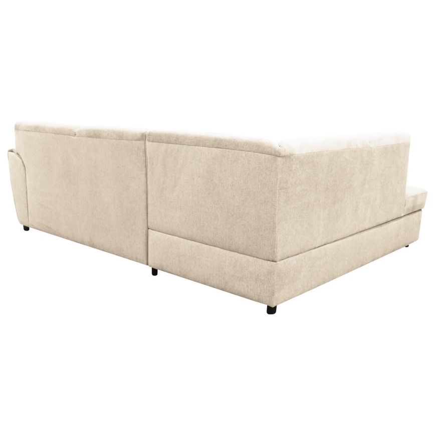 L-formad klädd bäddsoffa hörn lounge-svi SERPA vänster beige