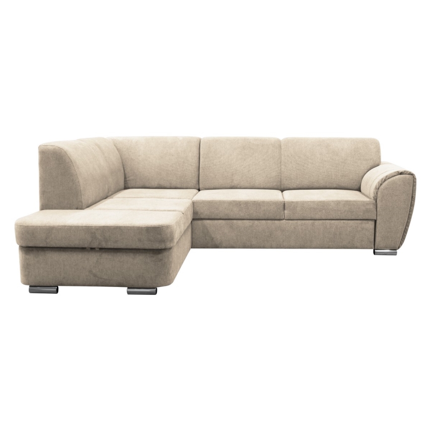 L-formad klädd bäddsoffa hörn lounge-svi SERPA vänster beige