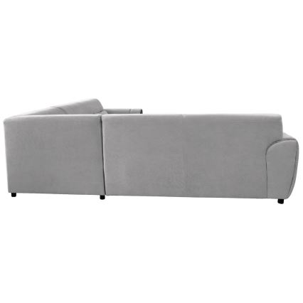 L-formad klädd bäddsoffa hörn lounge-svi VISEU rätt grå/svart