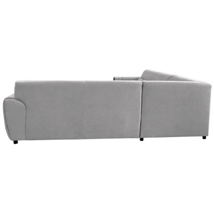 L-formad klädd bäddsoffa hörn lounge-svi VISEU vänster grå/svart