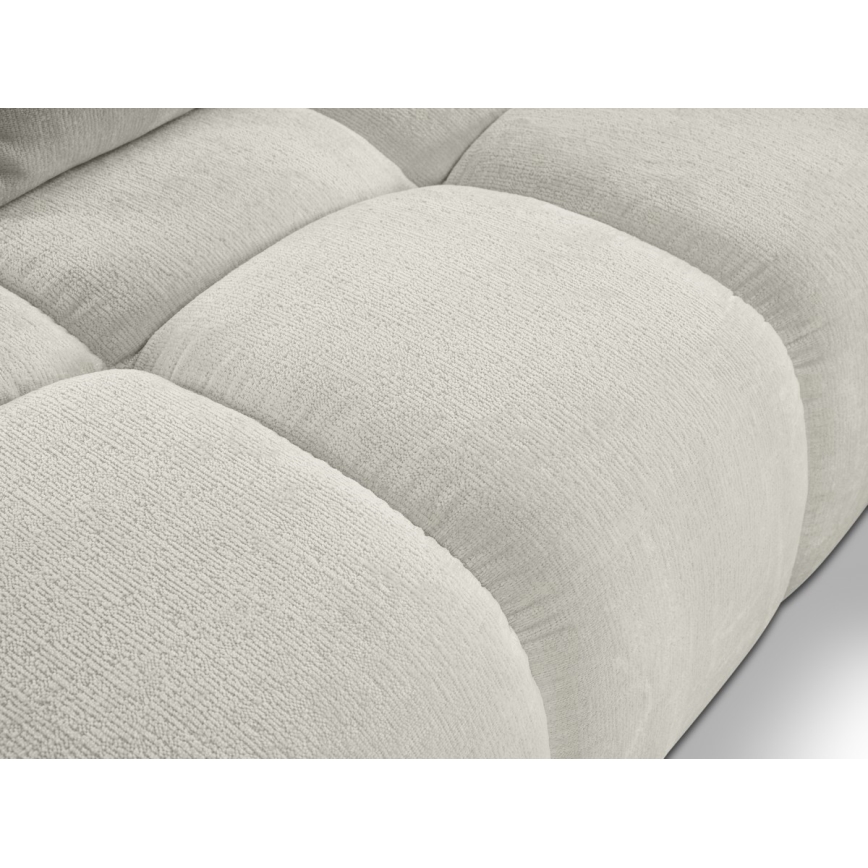 L-formad klädd bäddsoffa hörn lounge-svit med förvaringsutrymme ALMADA rätt beige