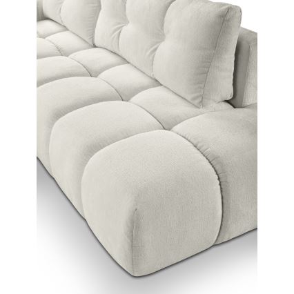 L-formad klädd bäddsoffa hörn lounge-svit med förvaringsutrymme ALMADA vänster beige