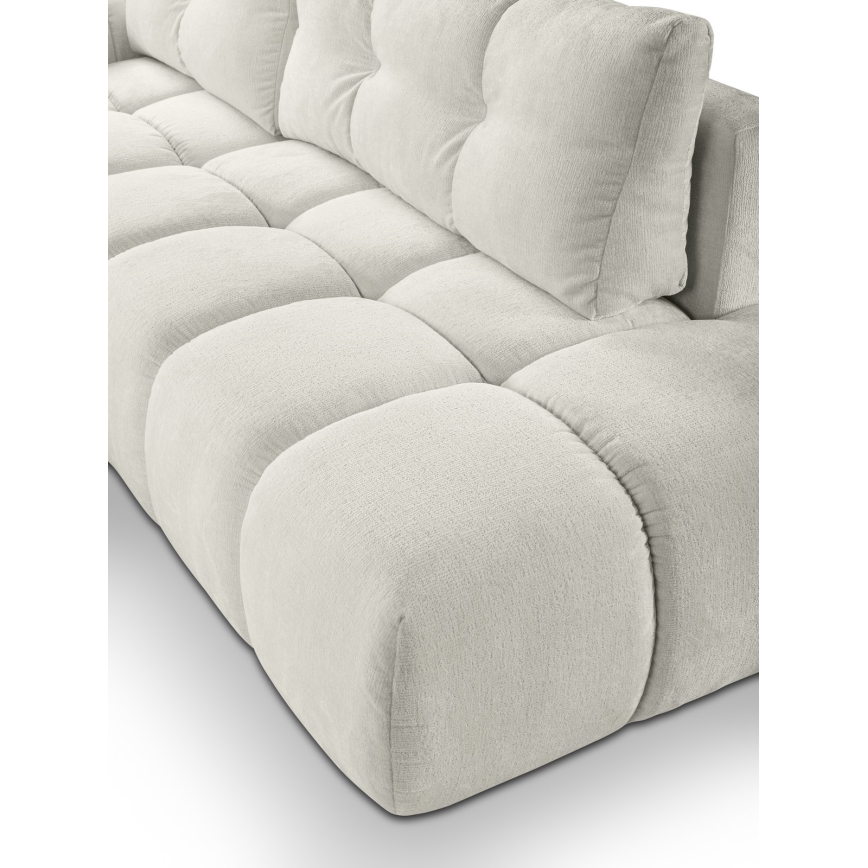 L-formad klädd bäddsoffa hörn lounge-svit med förvaringsutrymme ALMADA vänster beige