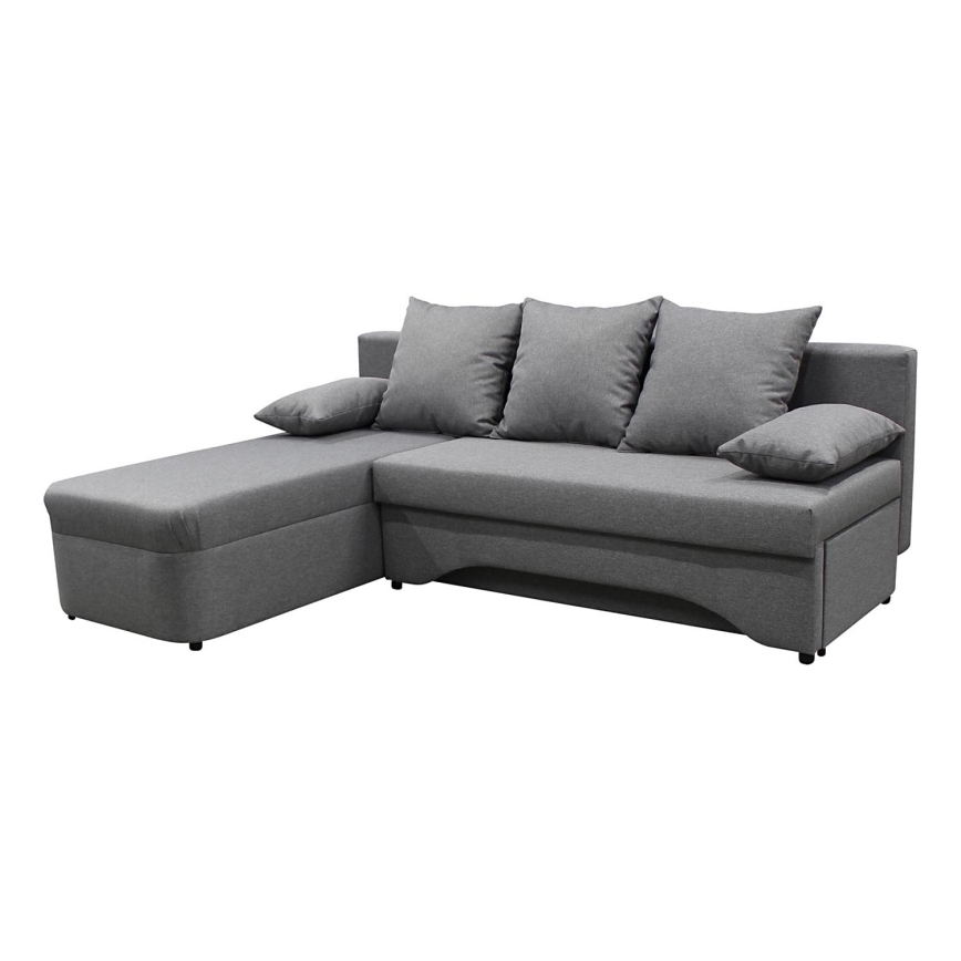 L-shaped upholstered universell folding hörna lounge suite ALMEIDA grå