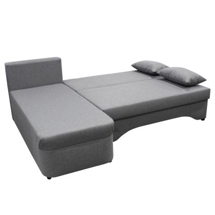 L-shaped upholstered universell folding hörna lounge suite ALMEIDA grå