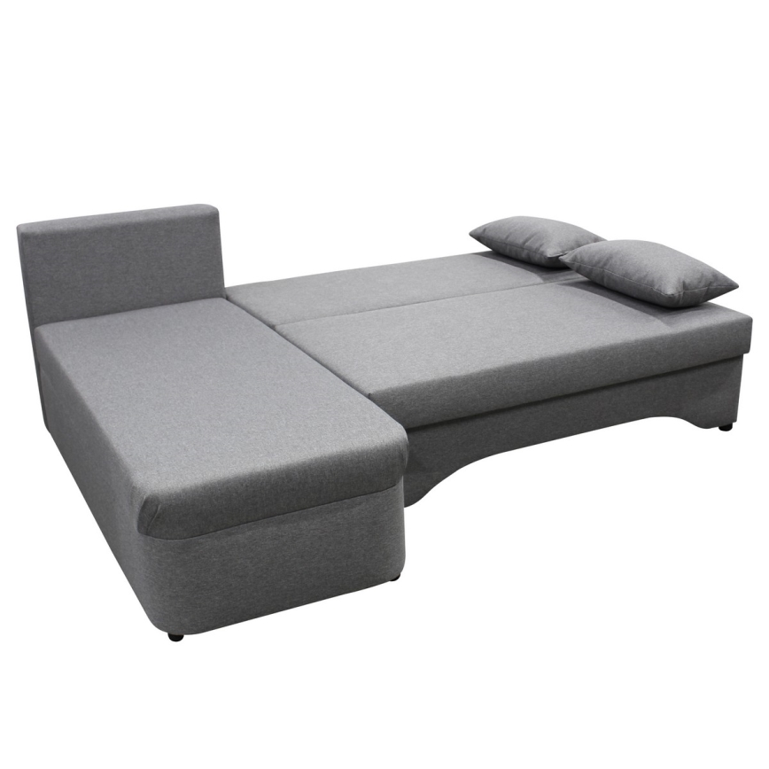 L-shaped upholstered universell folding hörna lounge suite ALMEIDA grå