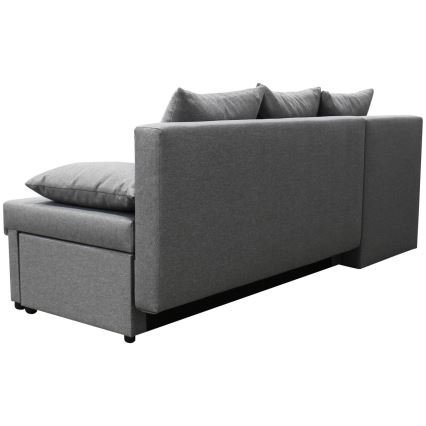 L-shaped upholstered universell folding hörna lounge suite ALMEIDA grå