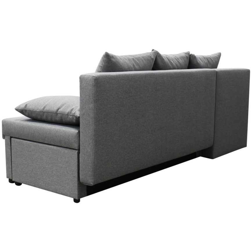 L-shaped upholstered universell folding hörna lounge suite ALMEIDA grå